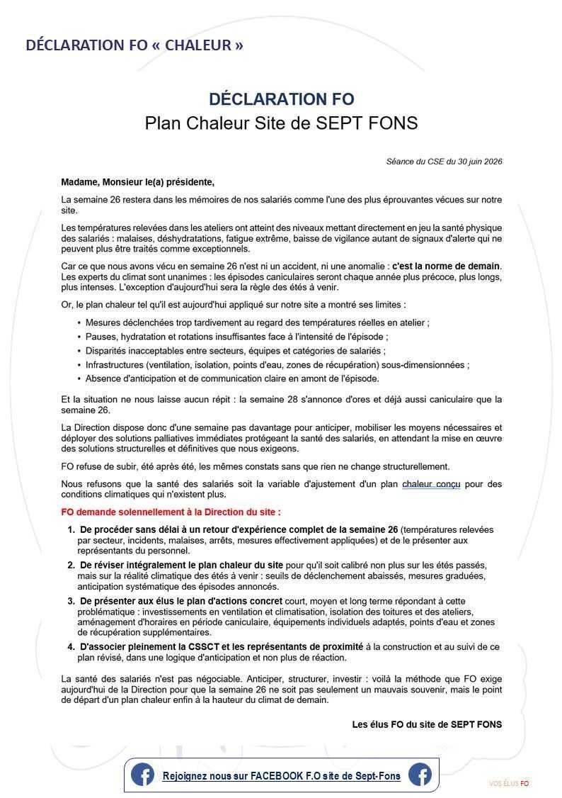 Compte-rendu du CSE du 30 juin 2026.