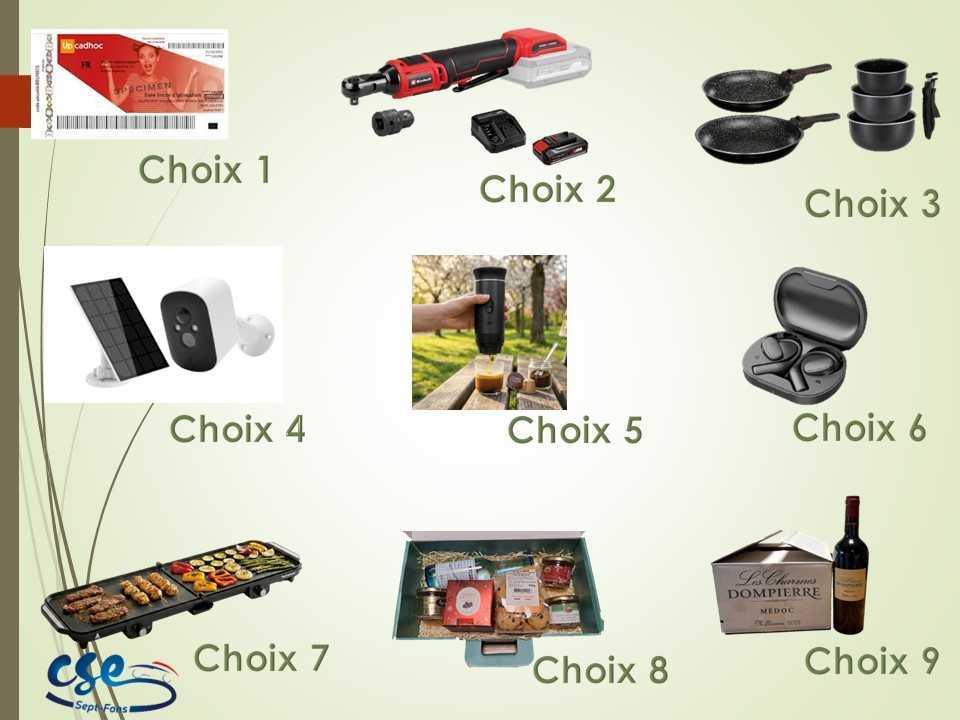 Choix de votre colis de NOEL