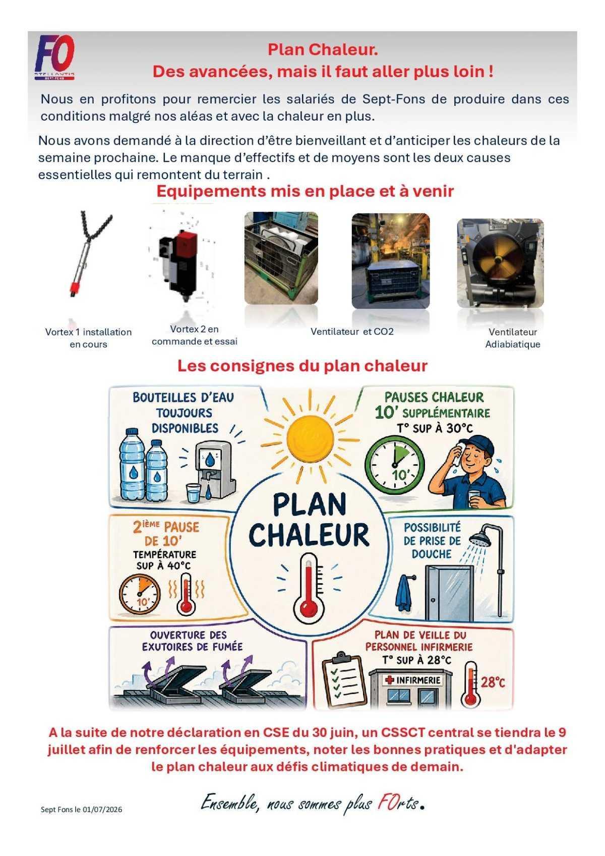 Plan chaleur, les avancées, il faut aller plus loin !