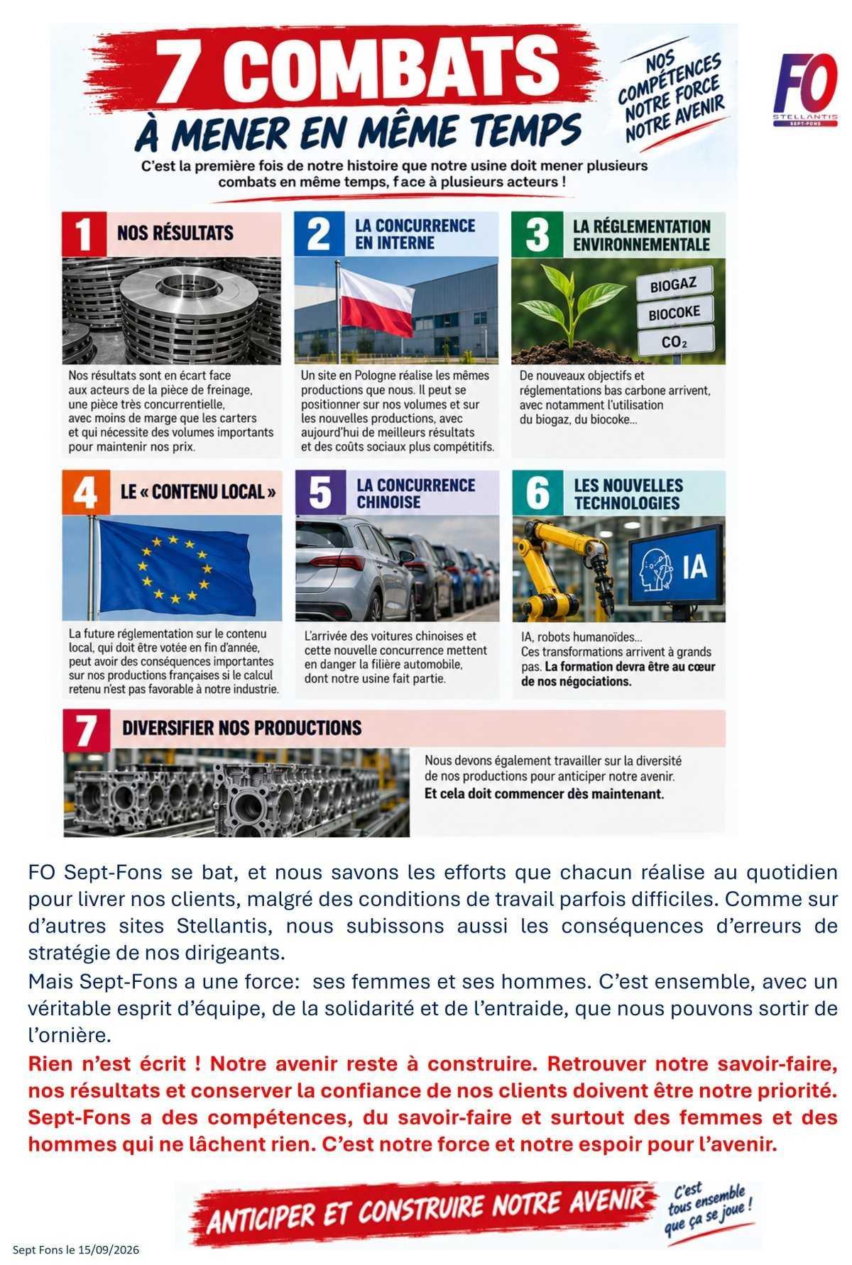 LES SALARIÉS DE SEPT-FONS INQUIETS POUR LEUR AVENIR !