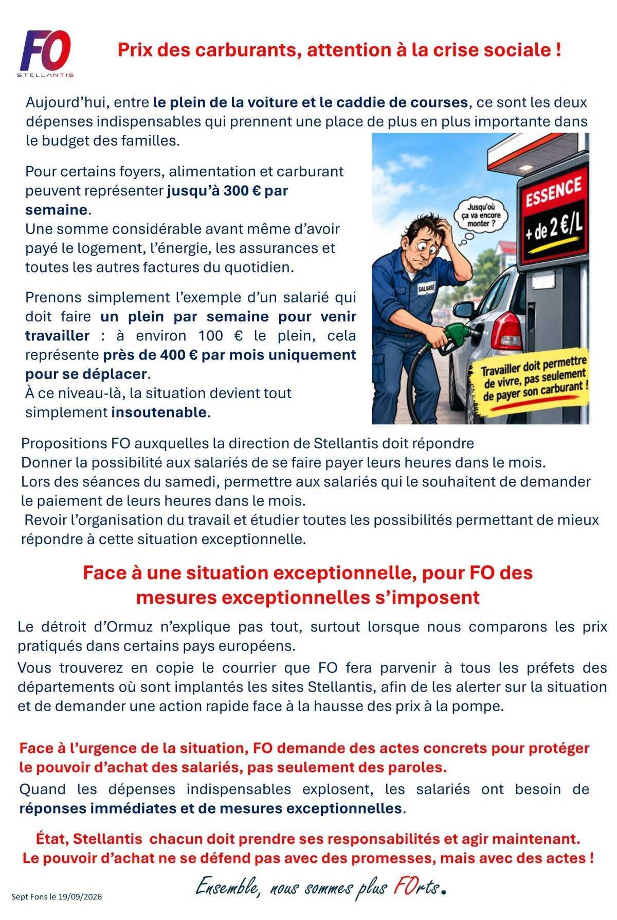 Prix des carburants, attention à la crise sociale !