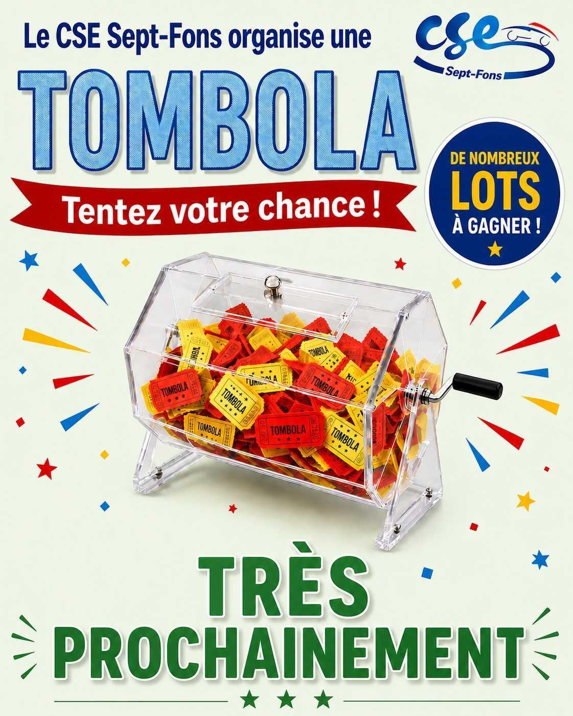 Votre CSE organise une TOMBOLA, très bientôt...