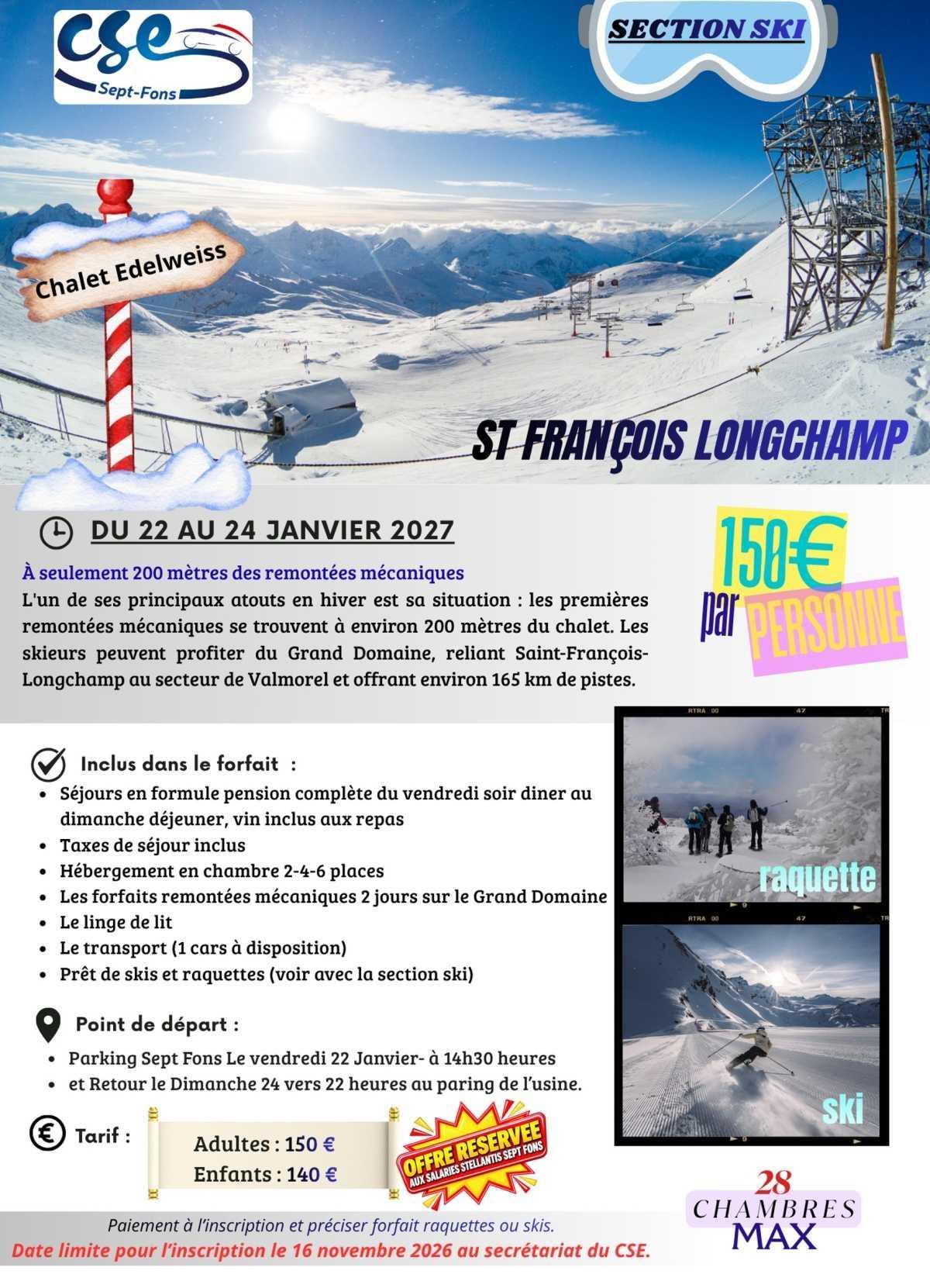 Sortie ski 2027