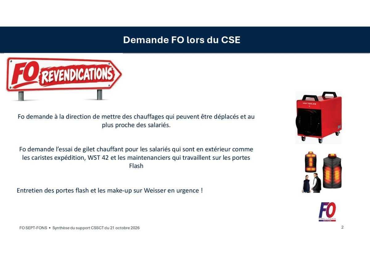 CR FO du trimestriel CSSCT à Sept-Fons.
