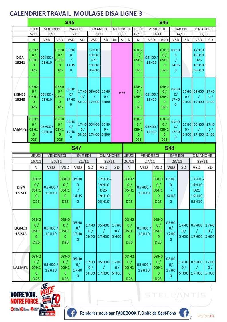 Compte-Rendu du CSE du 29 octobre 2026.>> Programme de TRAVAIL