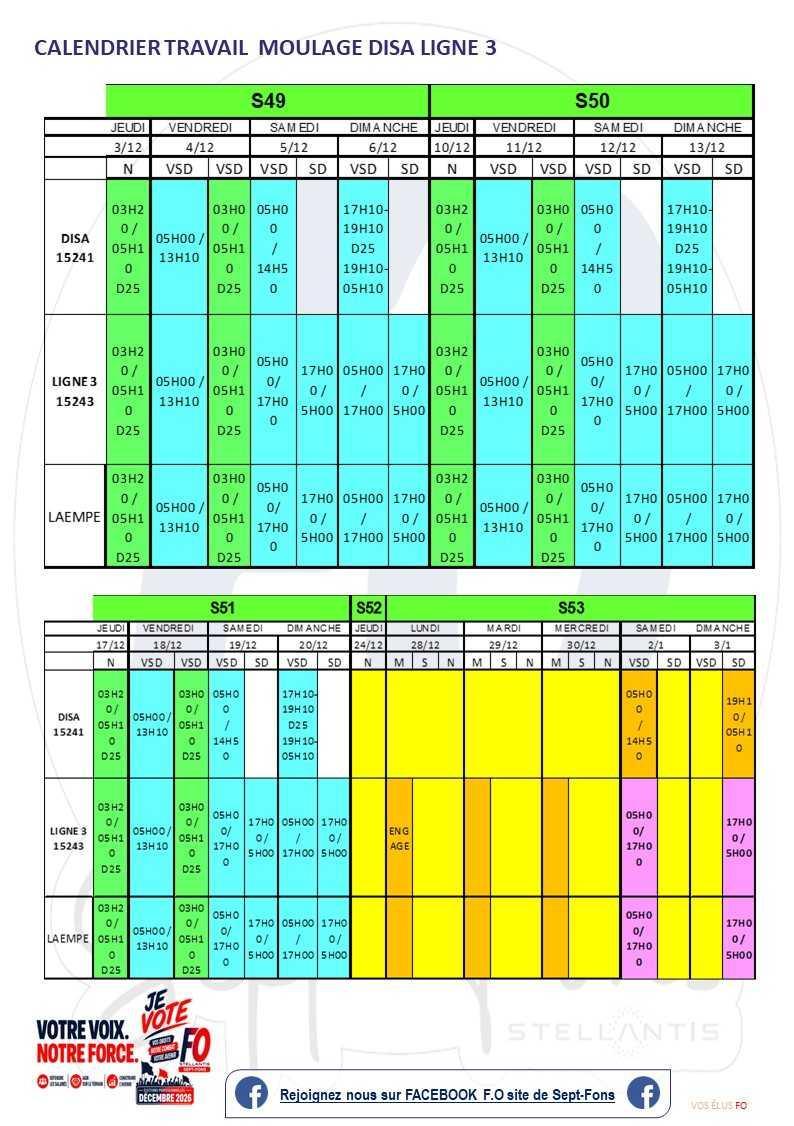 Compte-Rendu du CSE du 29 octobre 2026.>> Programme de TRAVAIL