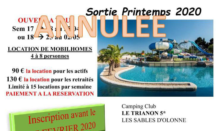 Sortie Printemps >> Les Sables d' Olonne   >> ANNULEE