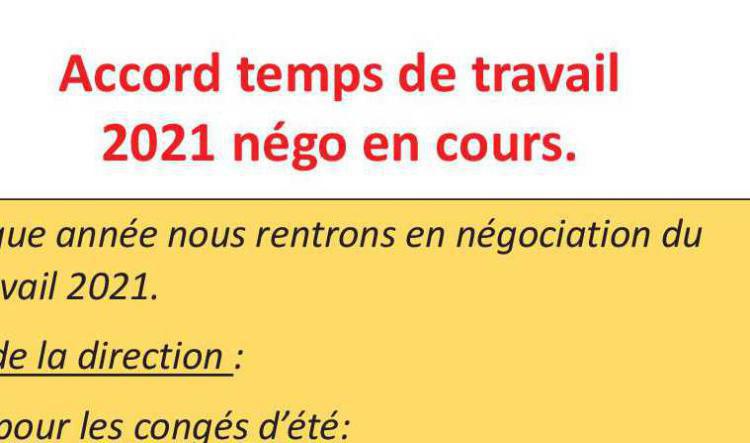Nego temps de travail 2021.