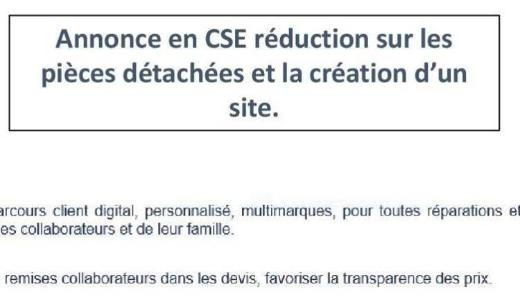 Création d'un site internet pour les pièces détachées.