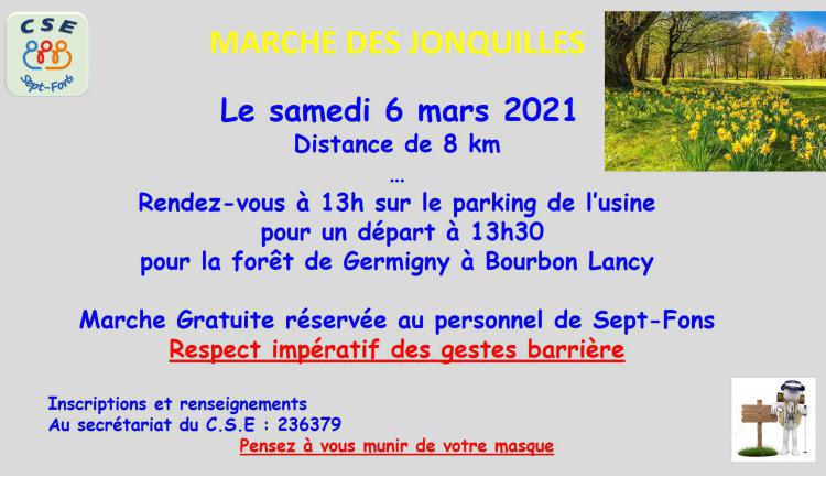 Marche des JONQUILLES 6 mars 2021