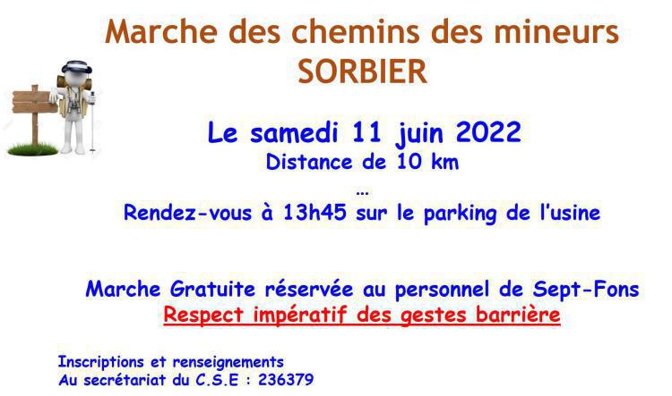 Marche SORBIER 11 juin 2022