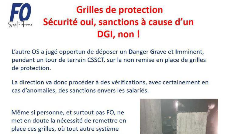 Grilles de protection : Sécurité oui, sanctions à cause d’un DGI, non !
