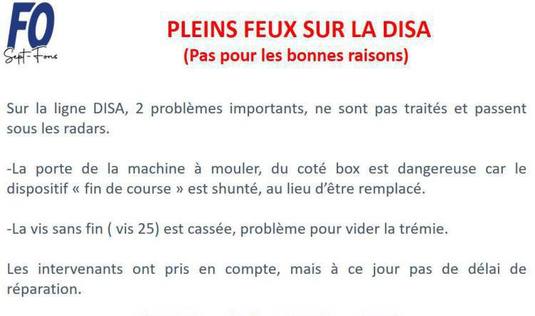 PLEINS FEUX SUR LA DISA