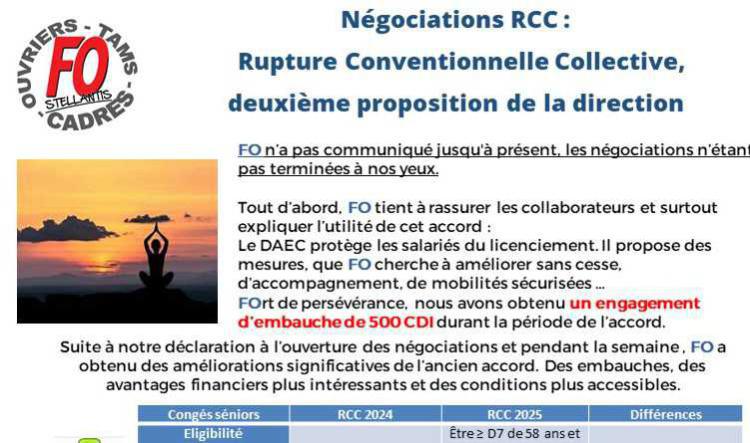 Négociations RCC 2024