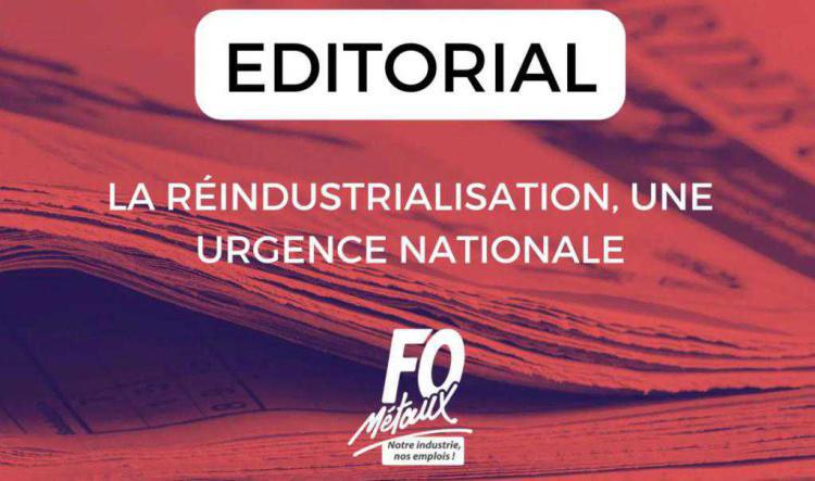 La réindustrialisation, une urgence nationale