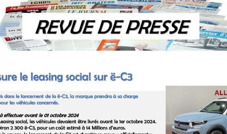 Revue de presse de cette semaine !