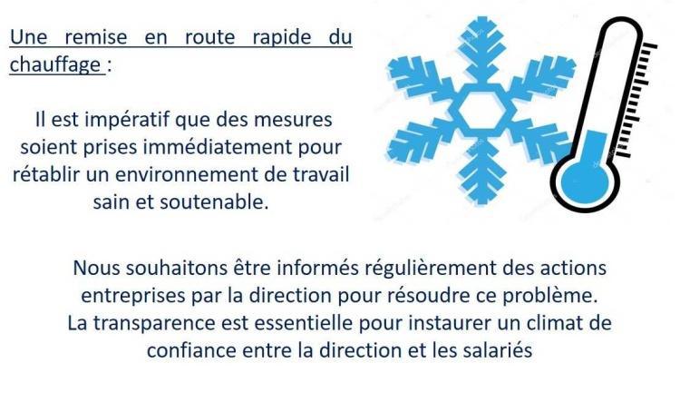 L’hiver est là, mais pas le chauffage