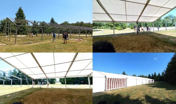 Montage du chapiteau TRICOULE