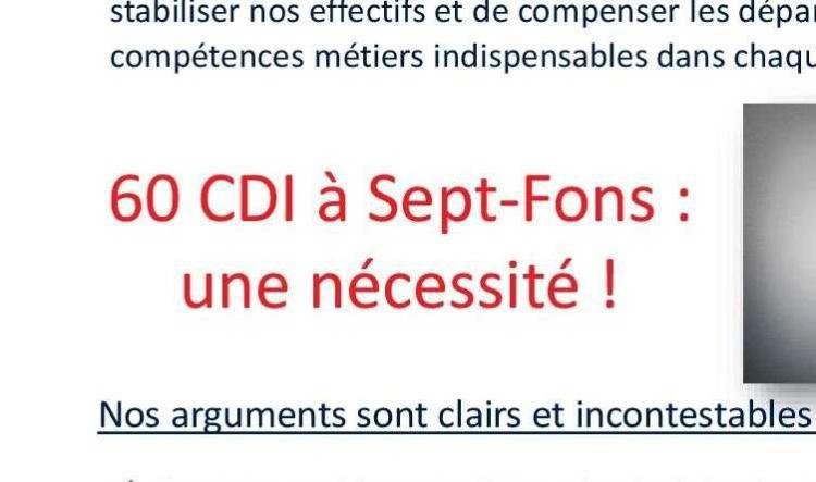 Quand FO négocie 1000 Embauches en France, FO Sept-Fons revendique pour notre site !