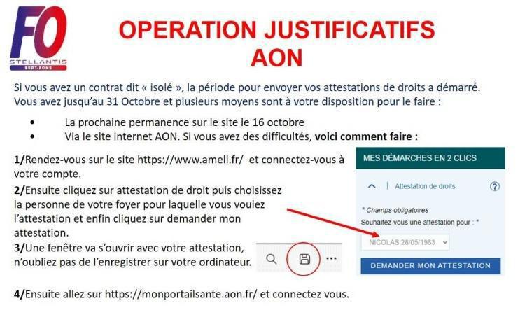 OPERATION JUSTIFICATIFS AON