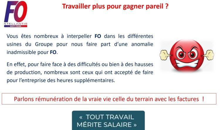 Paiement des heures sup pour FO c'est pas négociable !