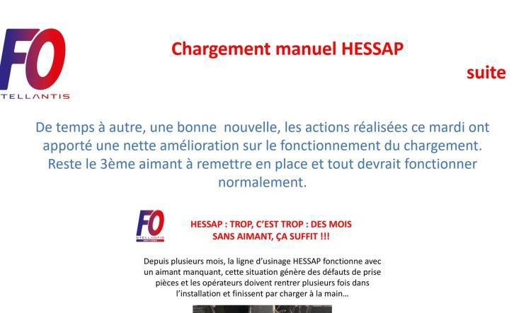 Chargement manuel HESSAP, suite