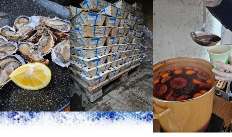 Distribution des huitres à la COOP, quelques images.