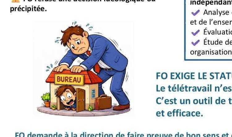 Télétravail, la direction centrale sort du bois !