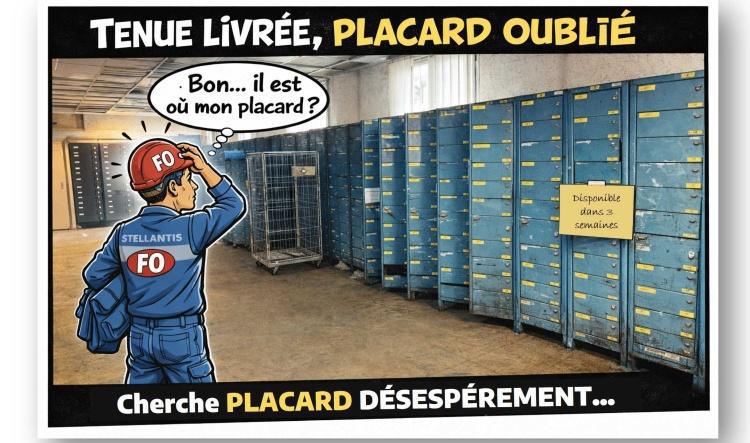 Manque de placards pour les tenues de travail.