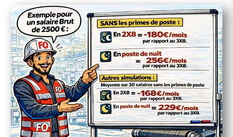 Parlons rémunération 3X8 versus 2X8 pour Disa, Ligne 3, Laempe 