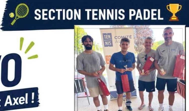 Section Tennis-Padel, félicitations aux vainqueurs 👏👏 