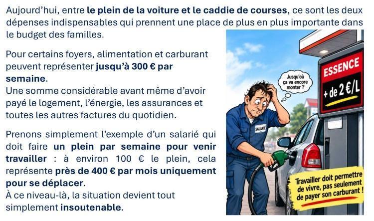 Prix des carburants, attention à la crise sociale !