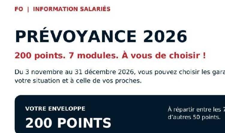 Prévoyance 2026, la fiche d'aide pour faire votre choix.