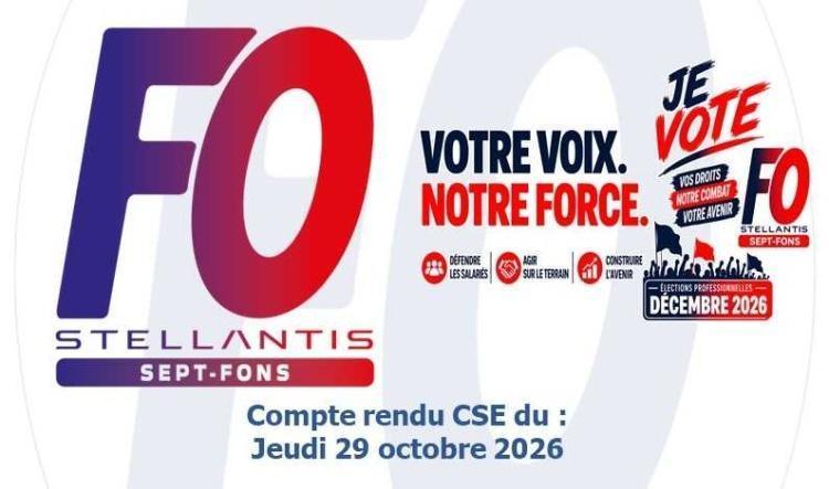 Compte-Rendu du CSE du 29 octobre 2026.>> Programme de TRAVAIL