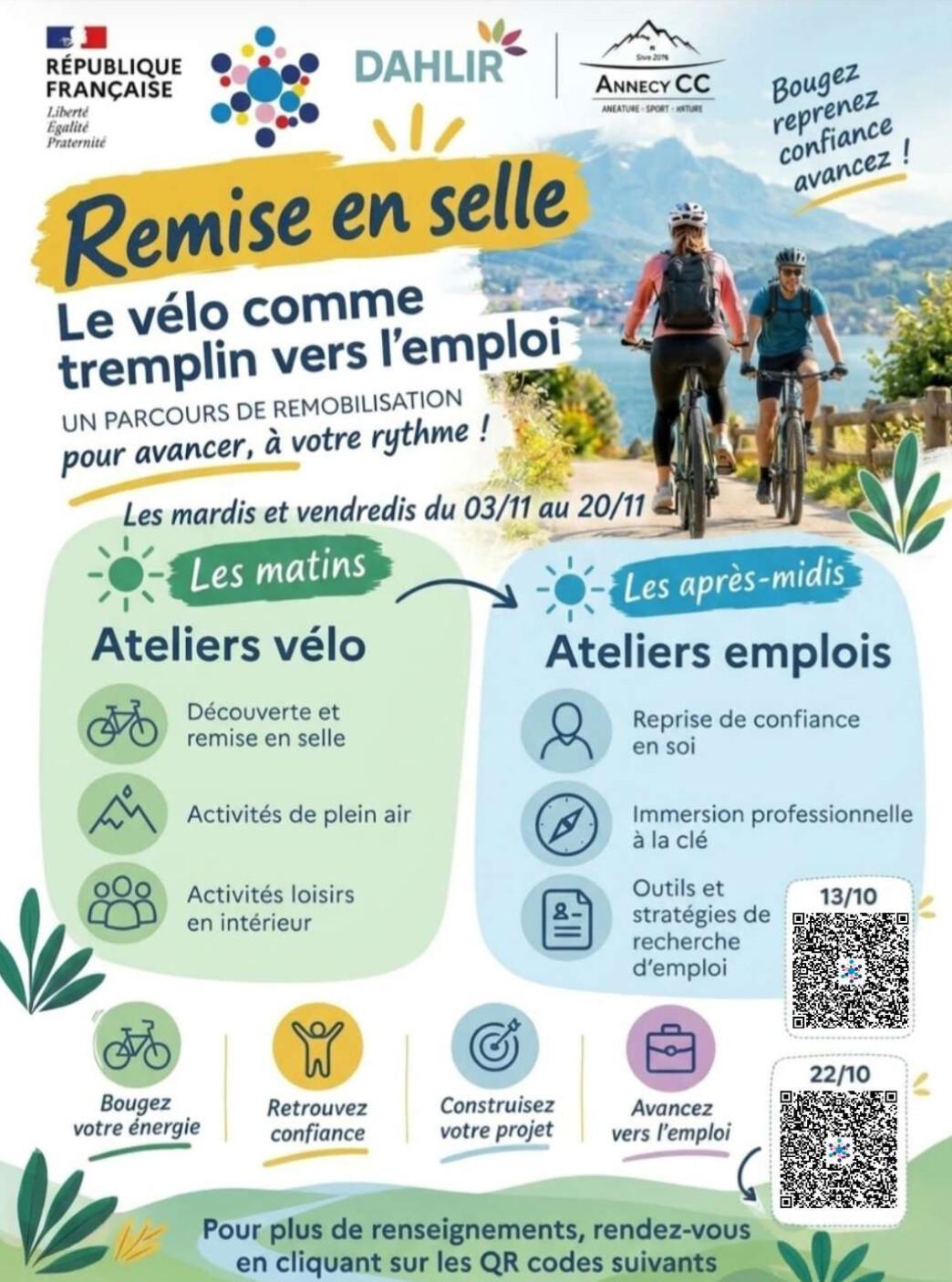 Parcours de remobilisation par le vélo : Remise en selle avec France travail Parcours de remobilisation par le vélo : Remise en selle avec France travail