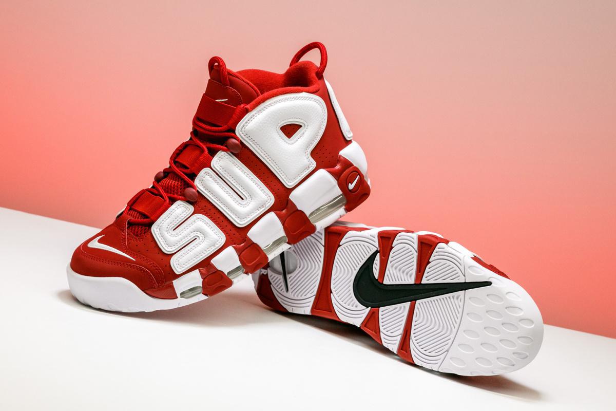 NIKE Air More Uptempo x Supreme Red