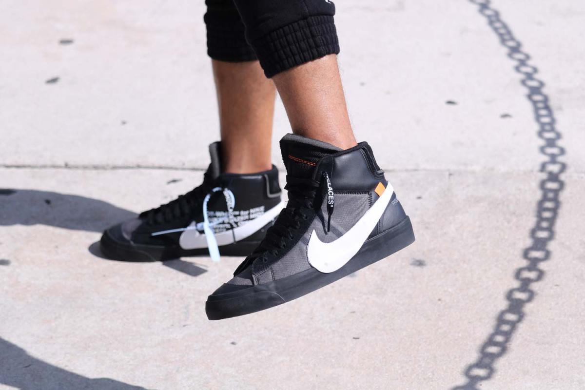 An On Foot Look at the Off White x Nike Blazer Grim Reaper