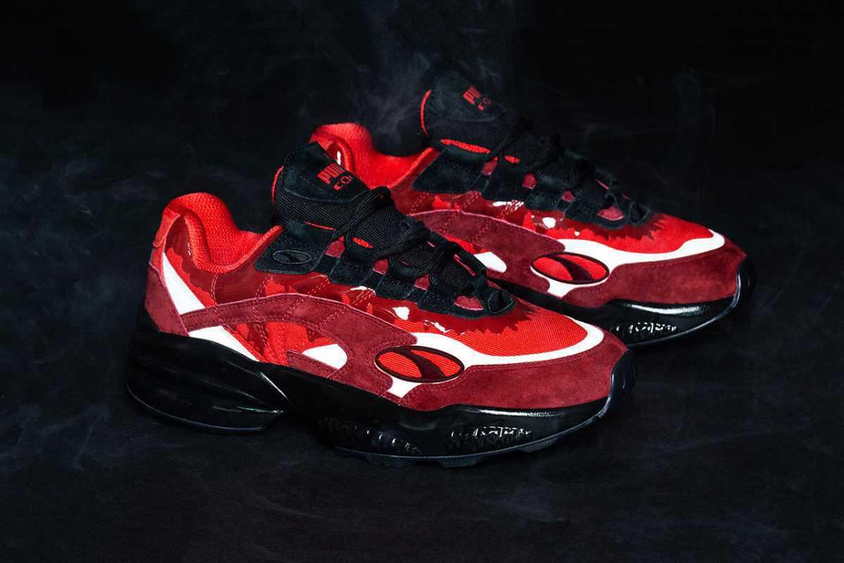 Un premier regard sur le BAIT x Marvel x PUMA Venom Cell Venom "Carnage".