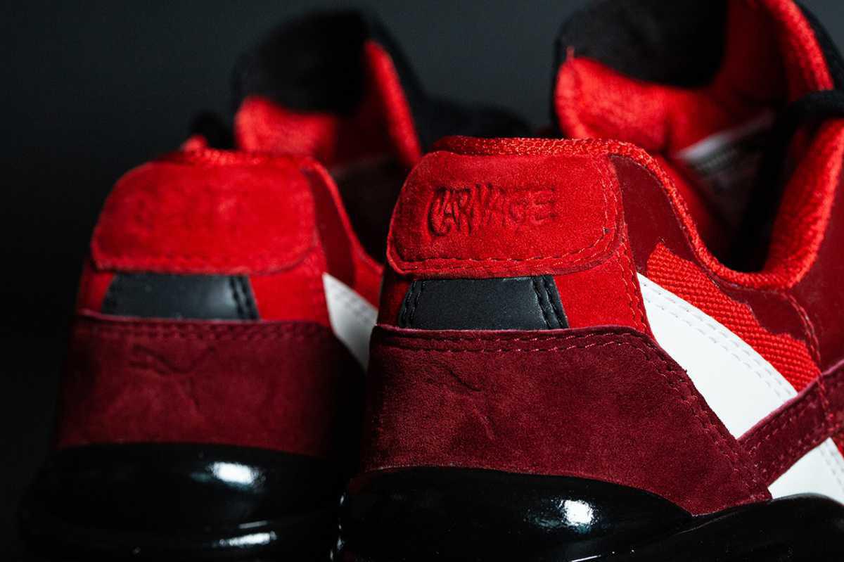 Un premier regard sur le BAIT x Marvel x PUMA Venom Cell Venom "Carnage".