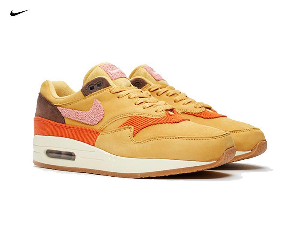 NIKE Air Max 1 Crepe Wheat Gold Rust Pink