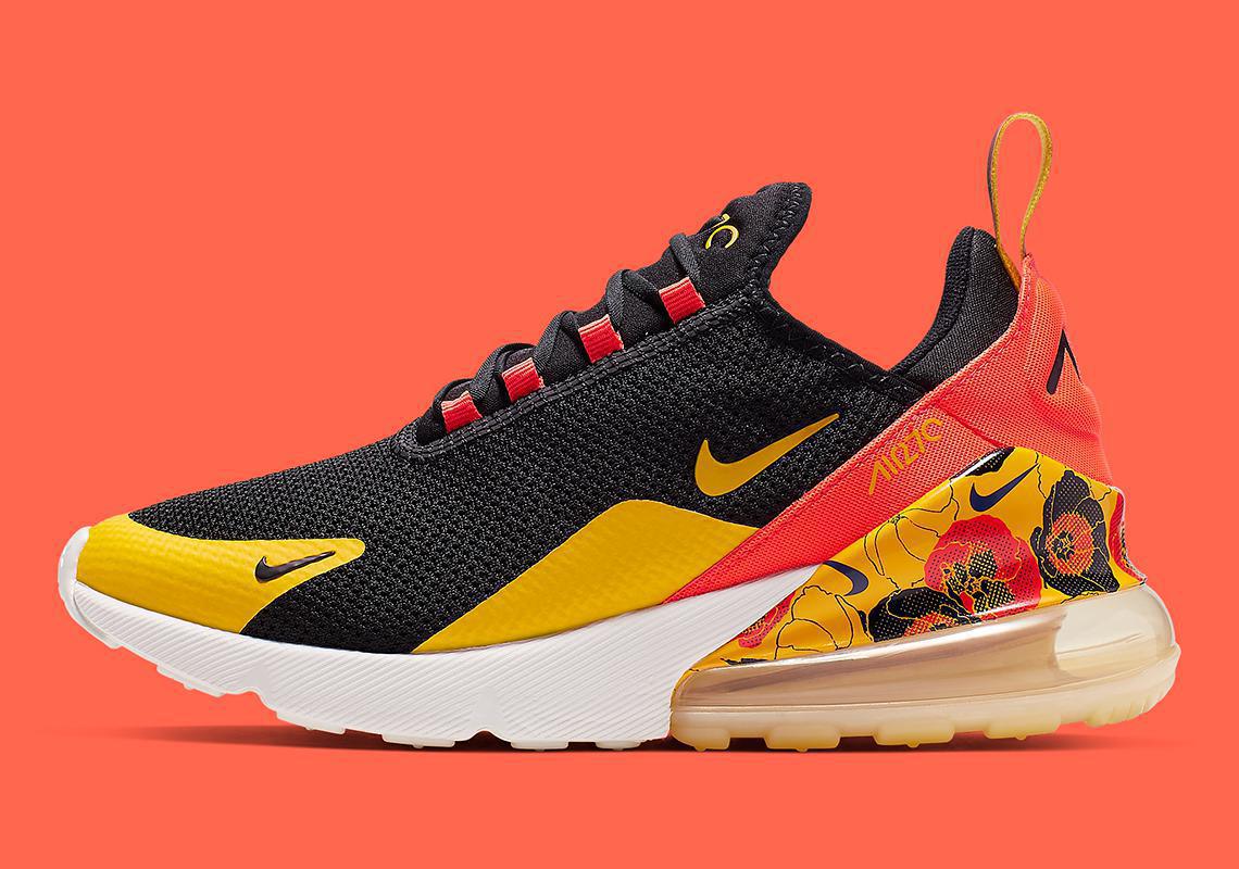 La Nike Air Max 270 présente un nouveau décor floral sur le talon La Nike Air Max 270 présente un nouveau décor floral sur le talon