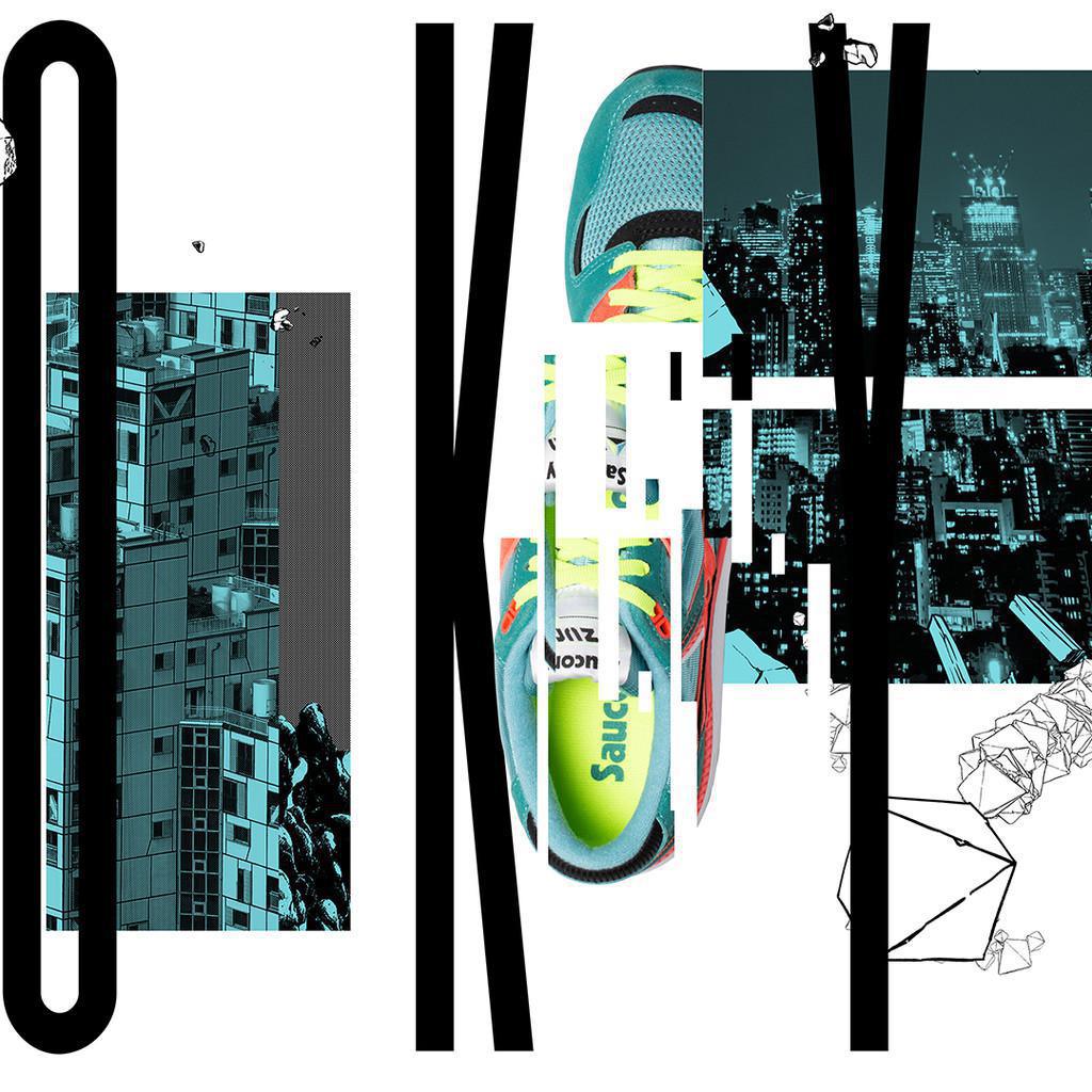 Saucony célèbre la vie nocturne de Tokyo avec l'Azura "Neo Tokyo".