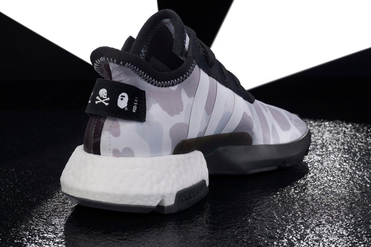 BAPE x NEIGHBORHOOD x adidas Originals "NHBAPE® POD S-3.1" et NMD STLT