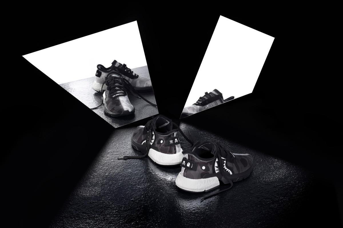BAPE x NEIGHBORHOOD x adidas Originals "NHBAPE® POD S-3.1" et NMD STLT