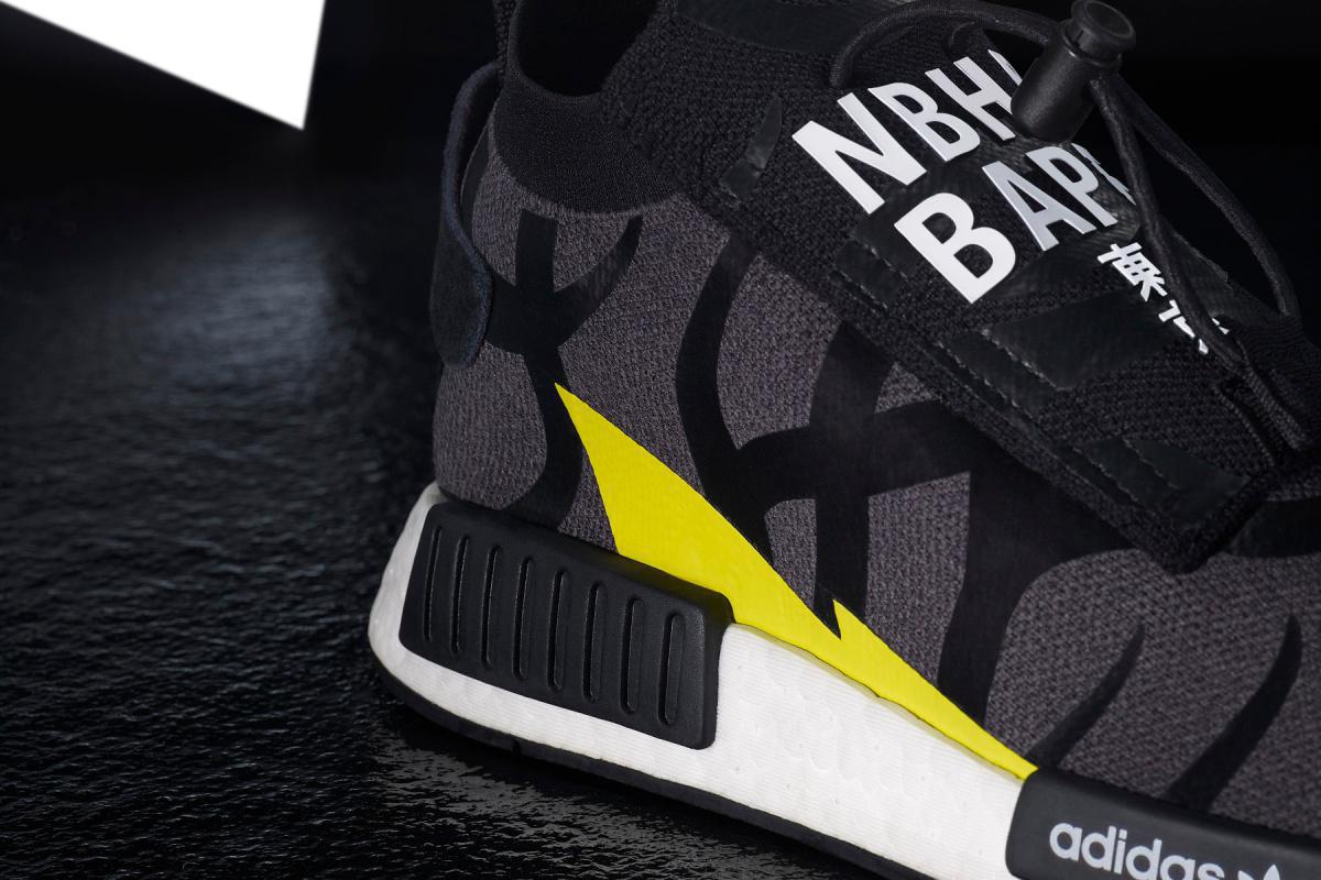 BAPE x NEIGHBORHOOD x adidas Originals "NHBAPE® POD S-3.1" et NMD STLT