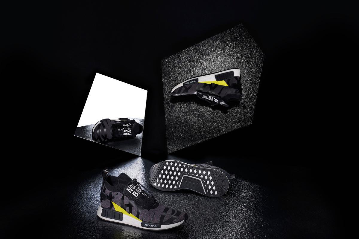 BAPE x NEIGHBORHOOD x adidas Originals "NHBAPE® POD S-3.1" et NMD STLT