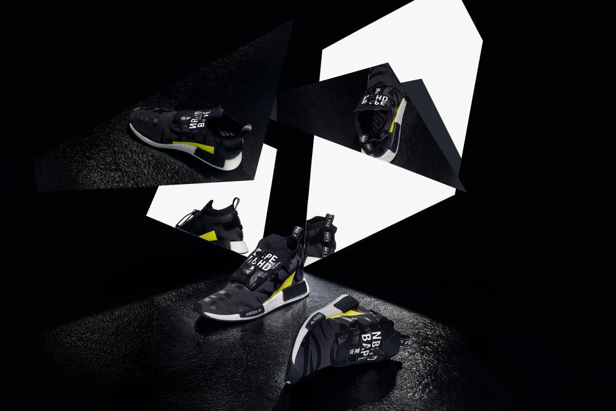 BAPE x NEIGHBORHOOD x adidas Originals "NHBAPE® POD S-3.1" et NMD STLT
