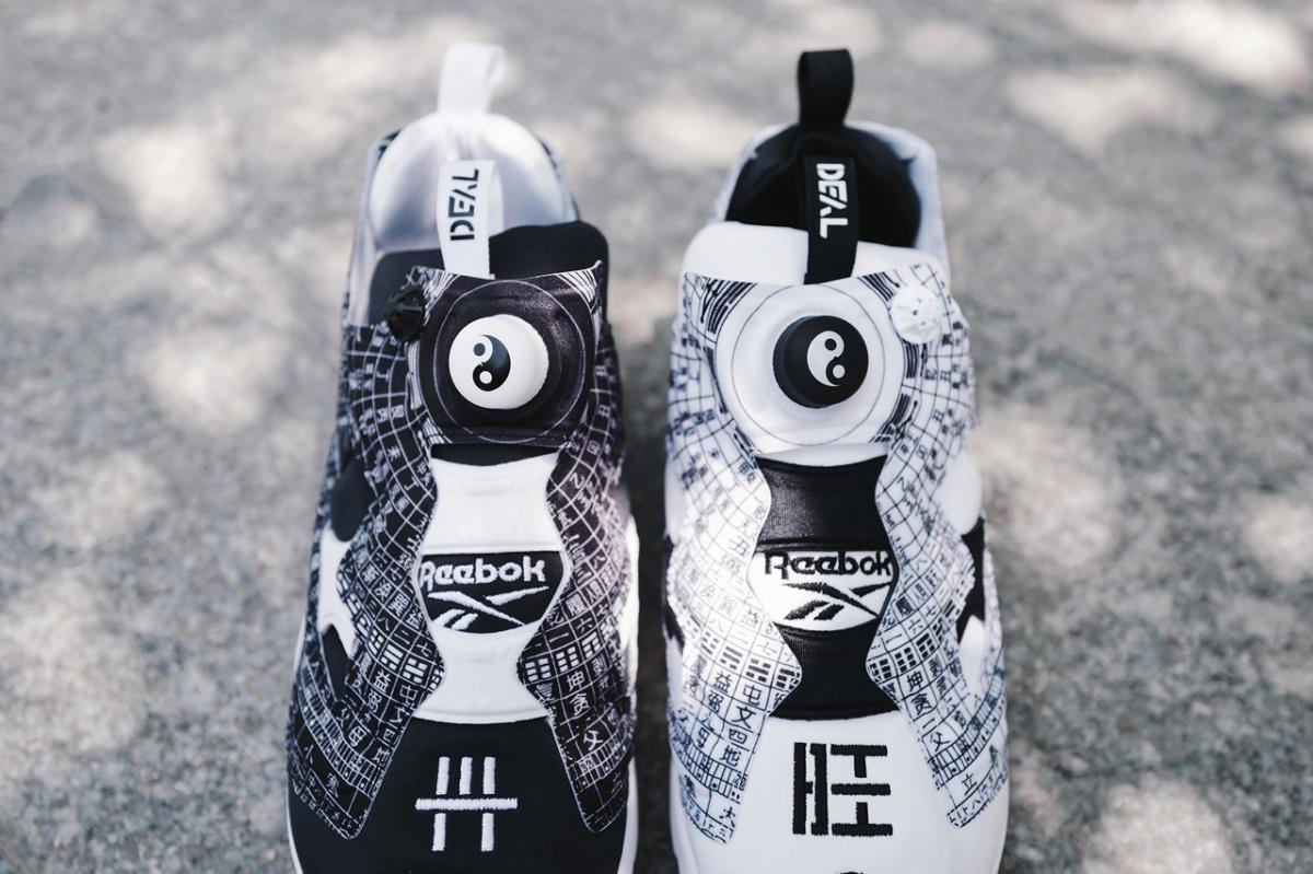 Regardons de plus près la collab DEAL x Reebok Instapump Fury "Feng Shui Compass".