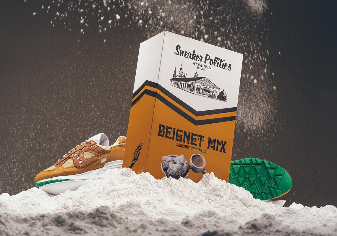 Politics And Cafe du Monde mettent l'histoire de la Nouvelle-Orléans au premier plan avec la collaboration Saucony Politics And Cafe du Monde mettent l'histoire de la Nouvelle-Orléans au premier plan avec la collaboration Saucony