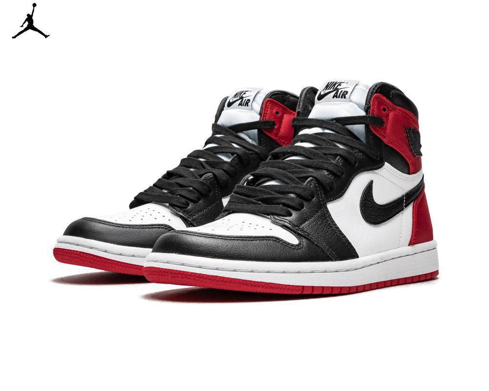 Air JORDAN I Satin Black Toe W Air JORDAN I Satin Black Toe W